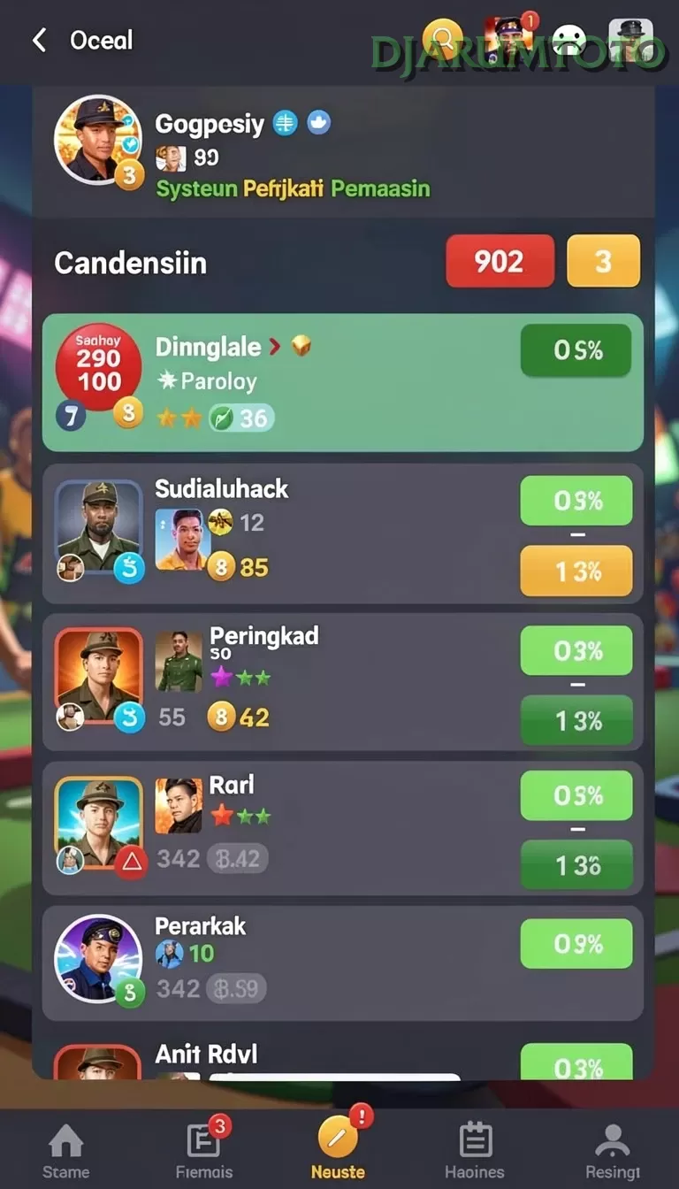 Cuplikan layar TUNAS4D — menu navigasi