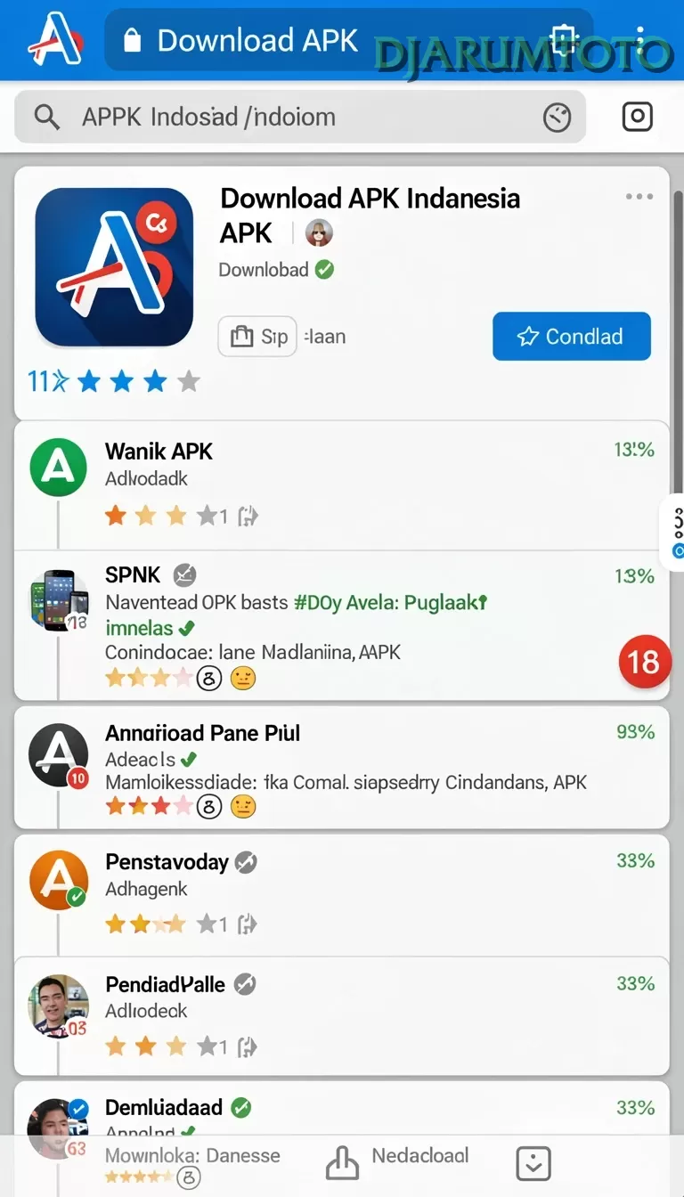 Cuplikan layar GALAXY77 — aktivitas