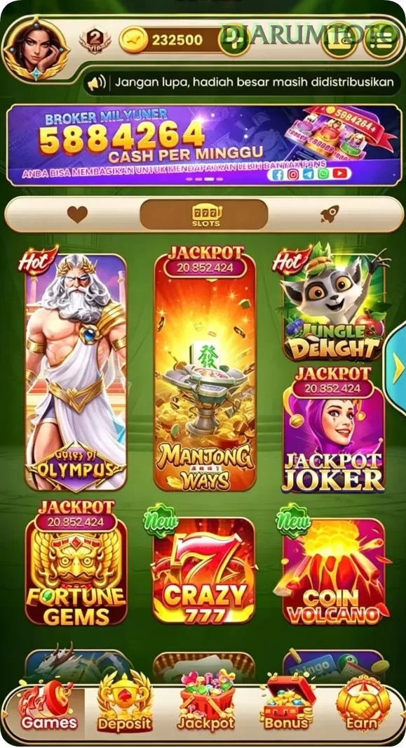 Cuplikan layar BW888 — halaman utama